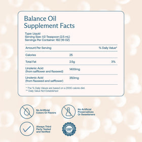 BodyBio Balance Oil 399g bouteille vue arrière