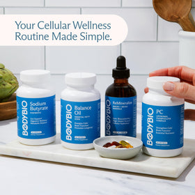 BodyBio Balance Oil 399g en contexte de routine de santé