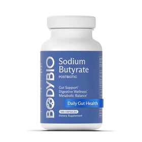 BodyBio Butyrate Sodium 118g vue avant avec étiquette