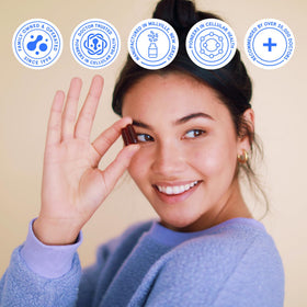 BodyBio PC 132g avec un verre d'eau
