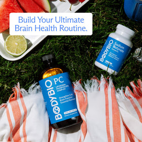 BodyBio PC Phosphatidylcholine 930g à côté de produits de santé
