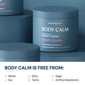BodyHealth Body Calm Poudre de Magnésium 272g sur une table