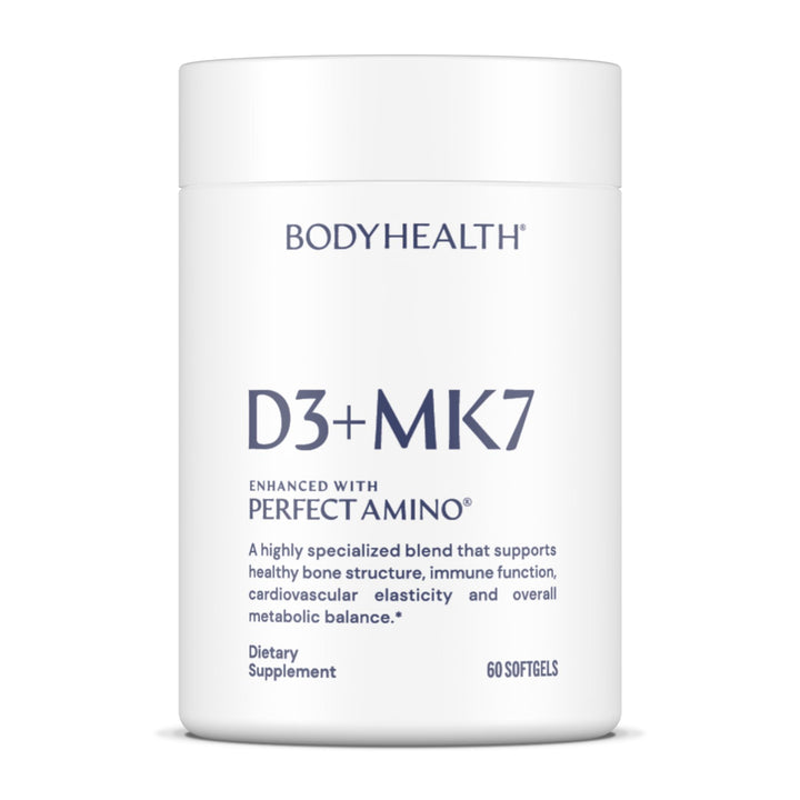BodyHealth D3 + MK7 complément alimentaire 60 gélules vue de face
