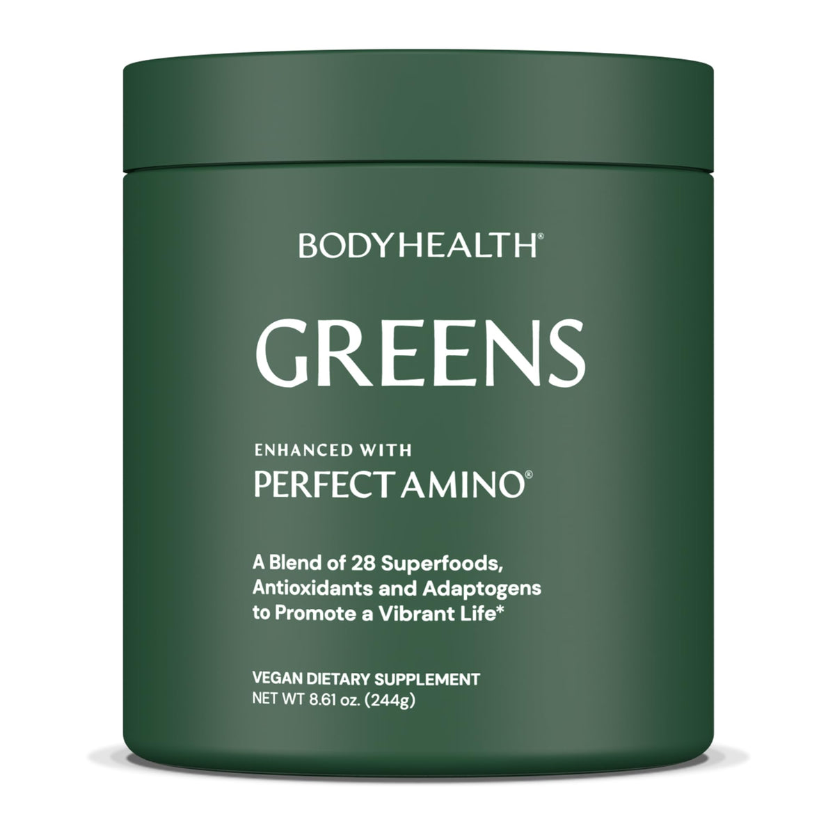 BodyHealth Greens Poudre Superaliment au Goût Pomme Verte 325g vue de face