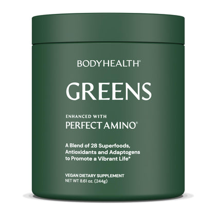 BodyHealth Greens Poudre Superaliment au Goût Pomme Verte 325g vue de face