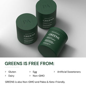 BodyHealth Greens Poudre Superaliment au Goût Pomme Verte sur une table