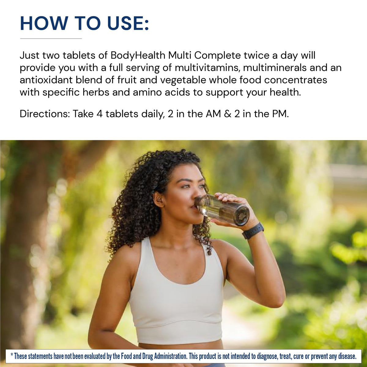 BodyHealth Multi Complete 120 Ct avec des fruits et légumes frais