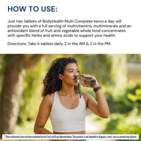 BodyHealth Multi Complete 120 Ct avec des fruits et légumes frais