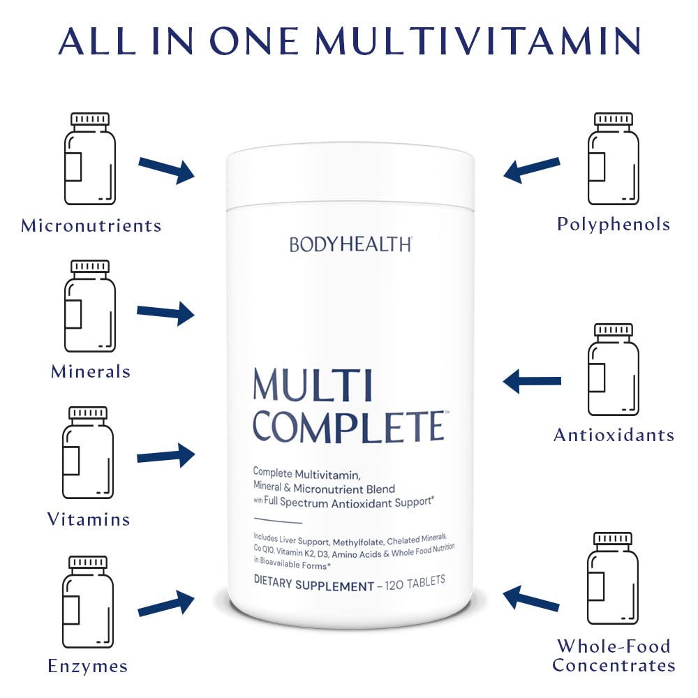BodyHealth Multi Complete 120 Ct gélules sur une table