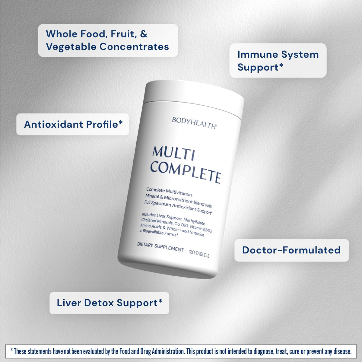 BodyHealth Multi Complete 120 Ct ingrédients en détail