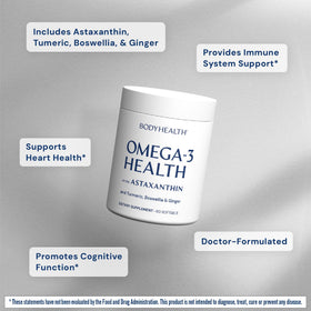 BodyHealth Omega 3 gélules soft montrant l'emballage