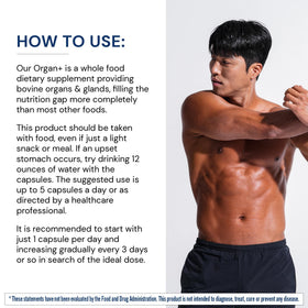 BodyHealth Organ+ capsules sur fond blanc