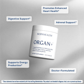BodyHealth Organ+ complément alimentaire 150 capsules avec étiquette