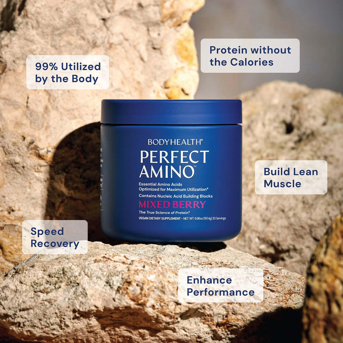 BodyHealth PerfectAmino Poudre 272g en scène de lifestyle