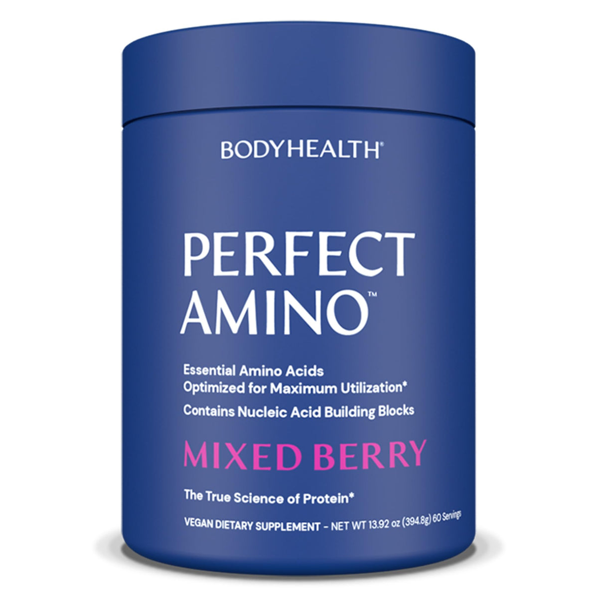 BodyHealth PerfectAmino Poudre 490g vue avant avec étiquette