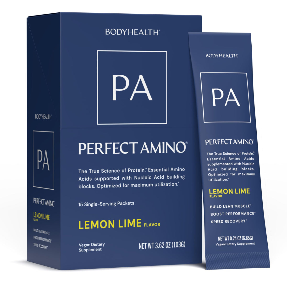 BodyHealth PerfectAmino Poudre au Citron Vert devant