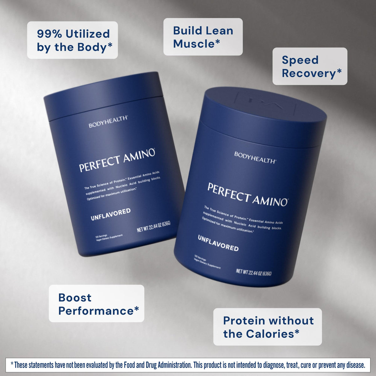 BodyHealth PerfectAmino Poudre BCAA et EAA 780g avec cuillère