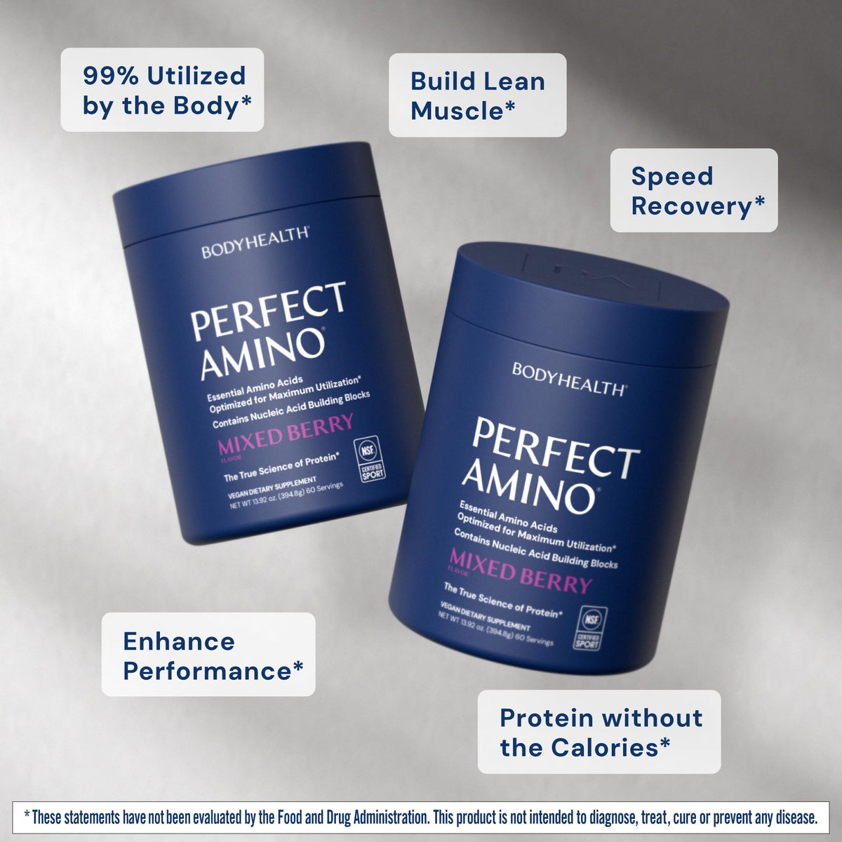 BodyHealth PerfectAmino Poudre mélange baies contenu