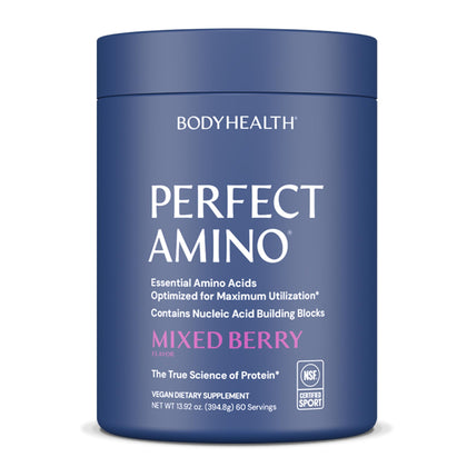 BodyHealth PerfectAmino Poudre mélange baies vue avant