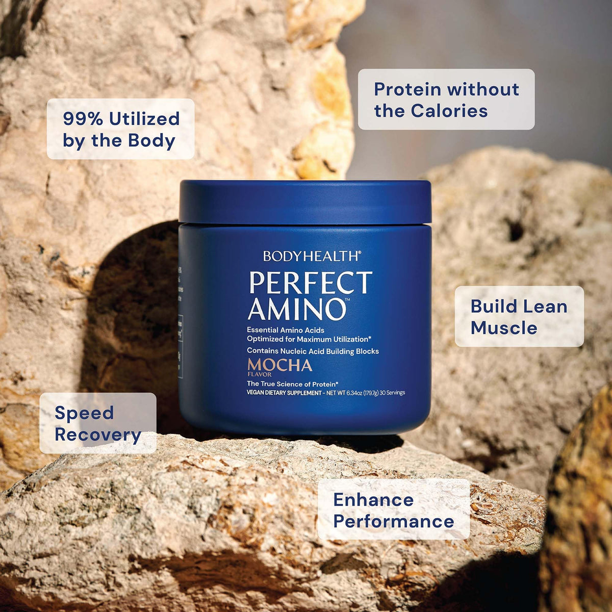 BodyHealth PerfectAmino Poudre Mocha vue de dos