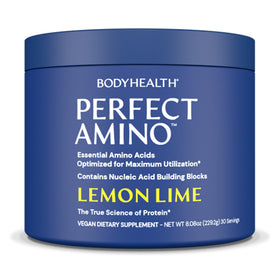 BodyHealth PerfectAmino Poudre vue avant avec étiquette