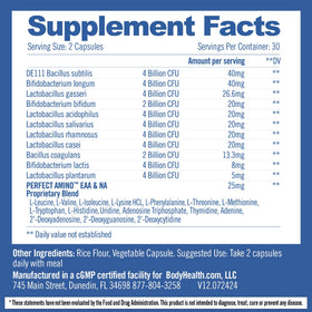BodyHealth Probiotic 60 capsules avec étiquette