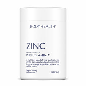 BodyHealth Zinc 30mg capsules front view