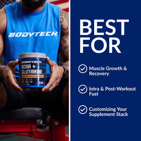 BodyTech BCAA + Glutamine Poudre à côté d'autres compléments alimentaires