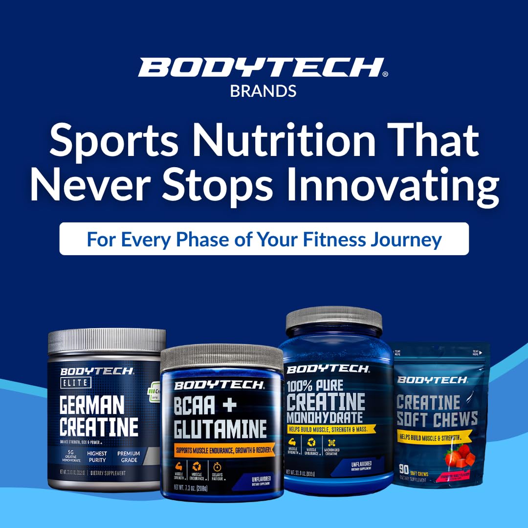 BodyTech BCAA + Glutamine Poudre avec un shaker de sport