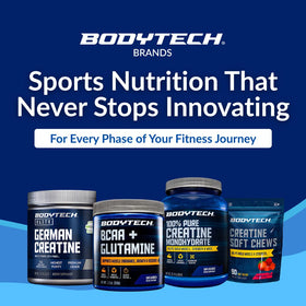 BodyTech BCAA + Glutamine Poudre avec un shaker de sport