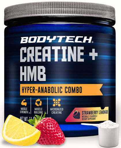 BodyTech Créatine Micronisée Limonade Fraise boîte vue de face