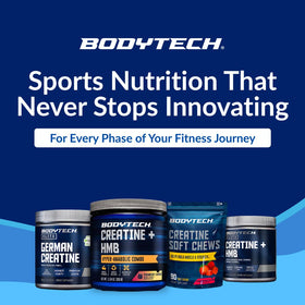 BodyTech Créatine Micronisée Limonade Fraise en utilisation pendant l'entraînement