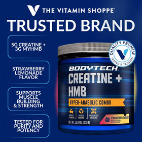 BodyTech Créatine Micronisée Limonade Fraise information nutritionnelle