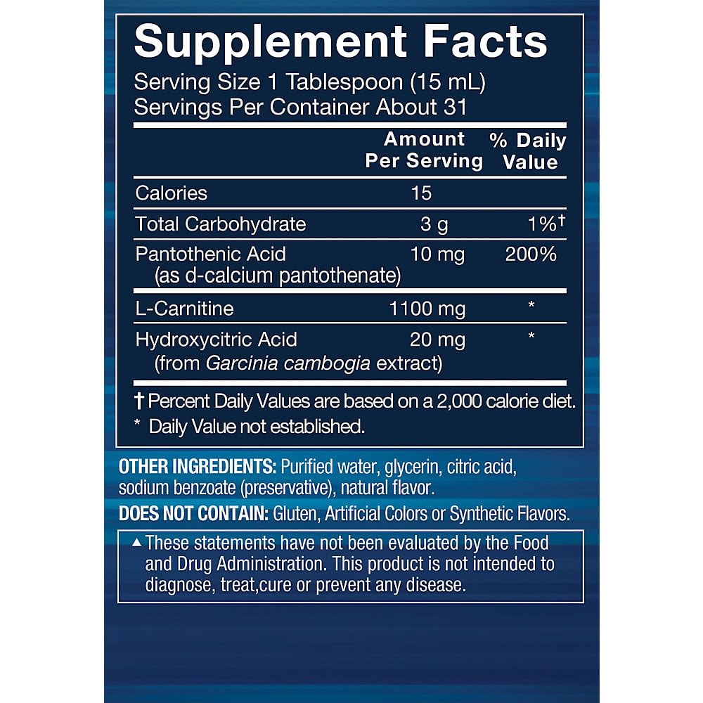 BodyTech L-Carnitine 1100mg étiquette avec ingrédients