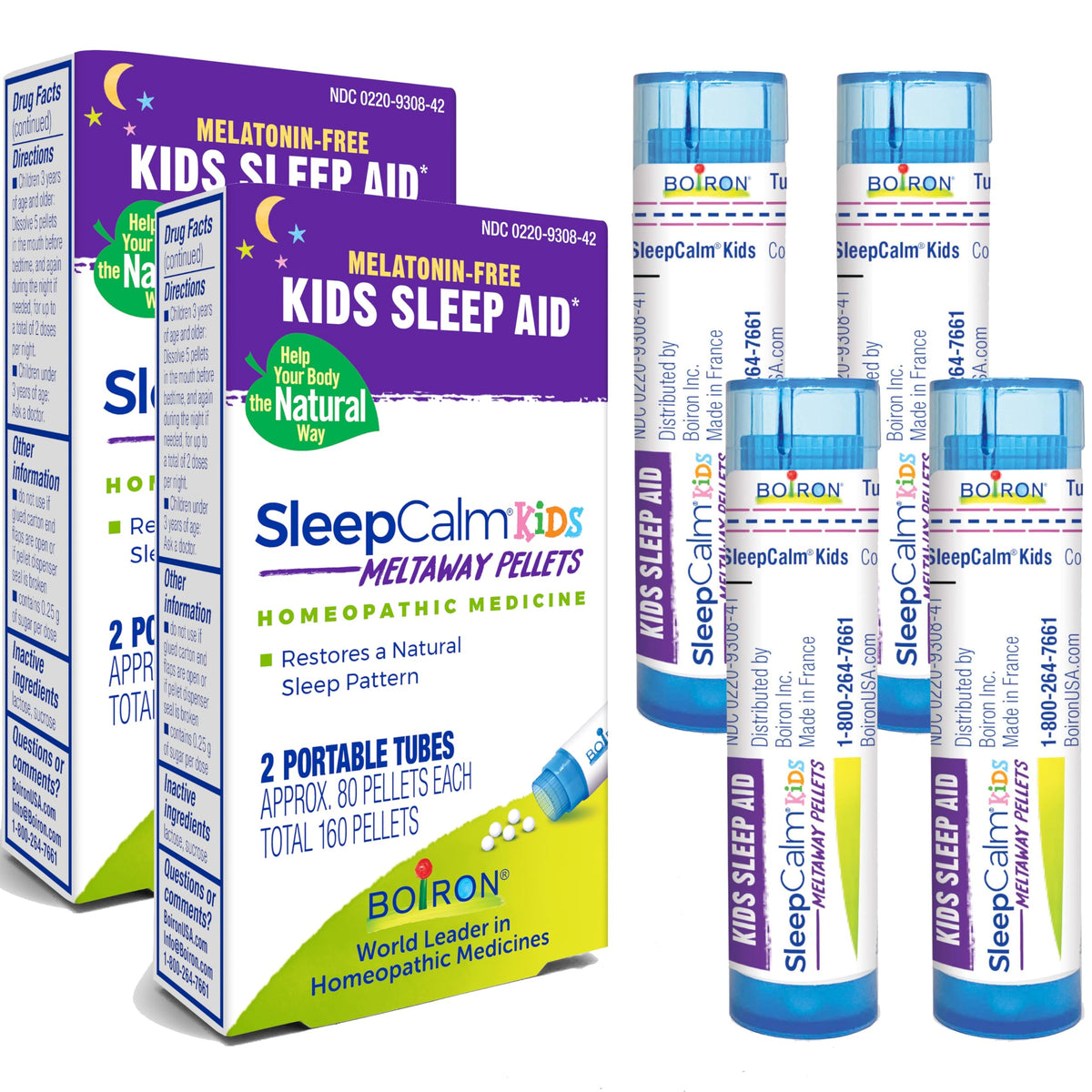 Boiron SleepCalm Kids tube de 80 pellets fondants