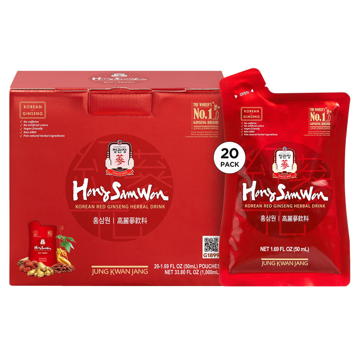 Boisson de Ginseng Rouge Coréen JUNG KWAN JANG sachets