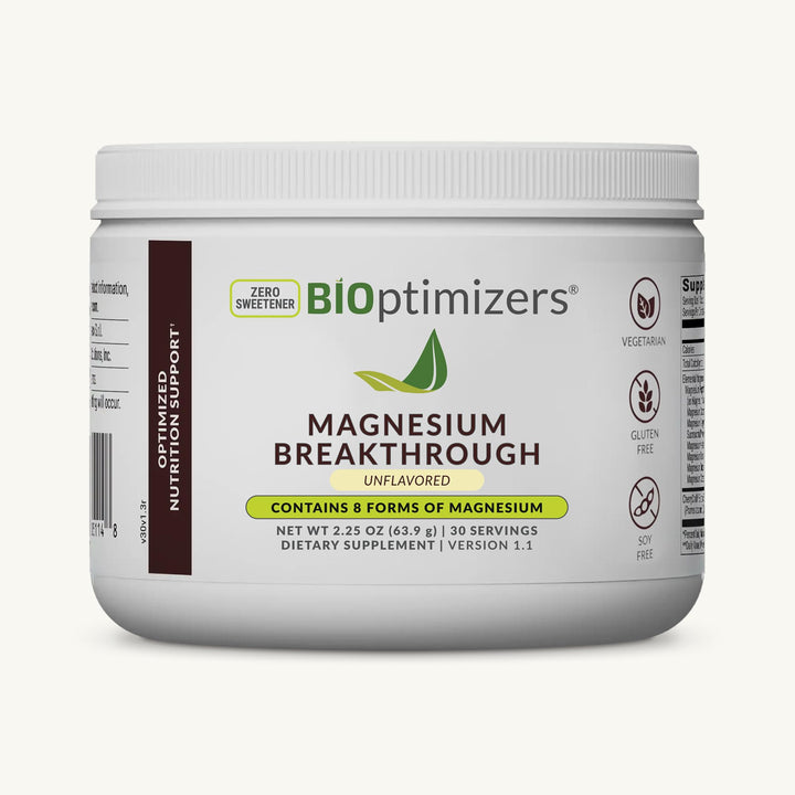 Boisson de magnésium BIOptimizers 180g vue de face