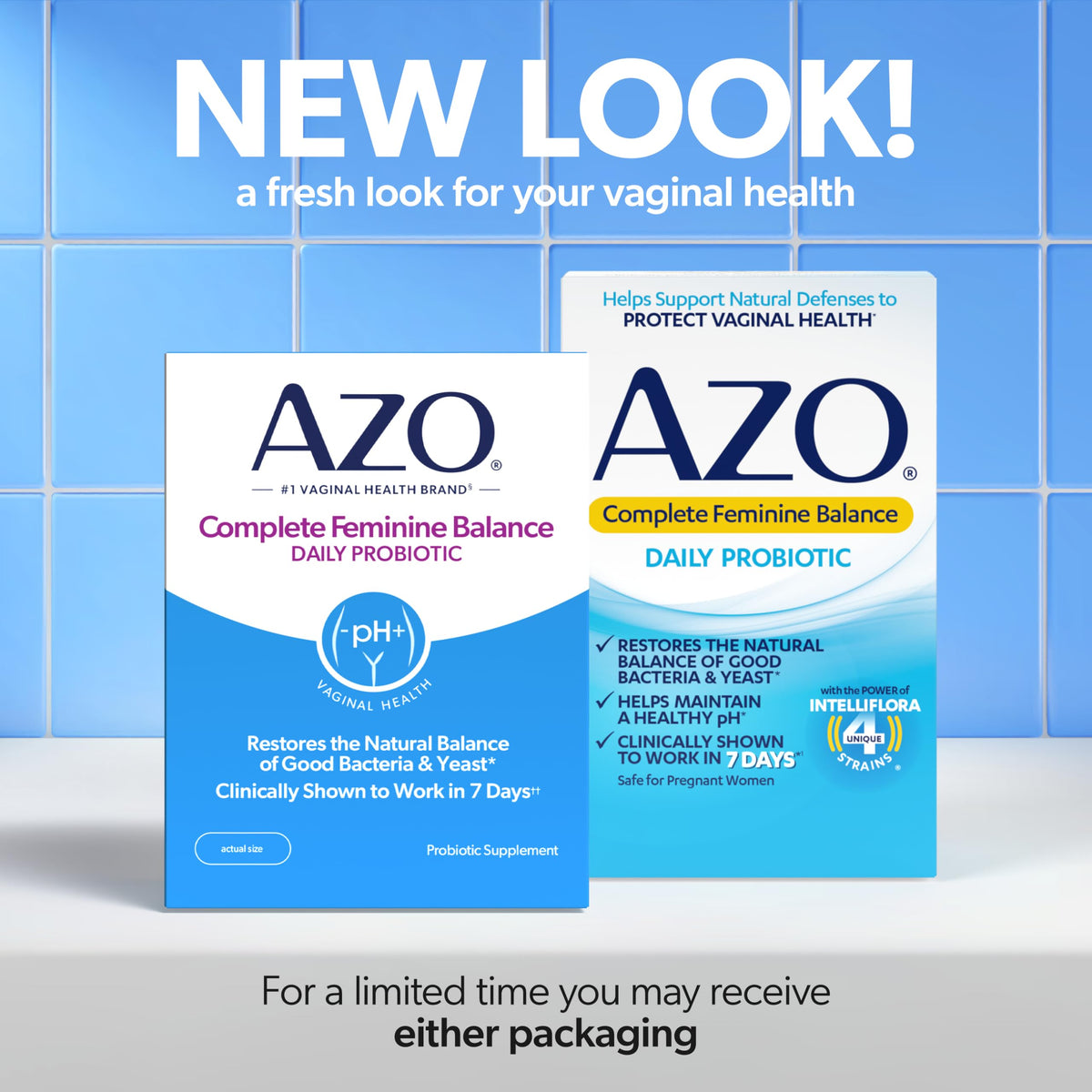 Boîte AZO Équilibre Féminin avec étiquette et dosage