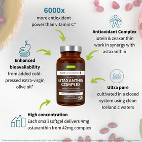 Boîte d'Igennus Astaxanthin 4 mg avec détails de l'étiquette