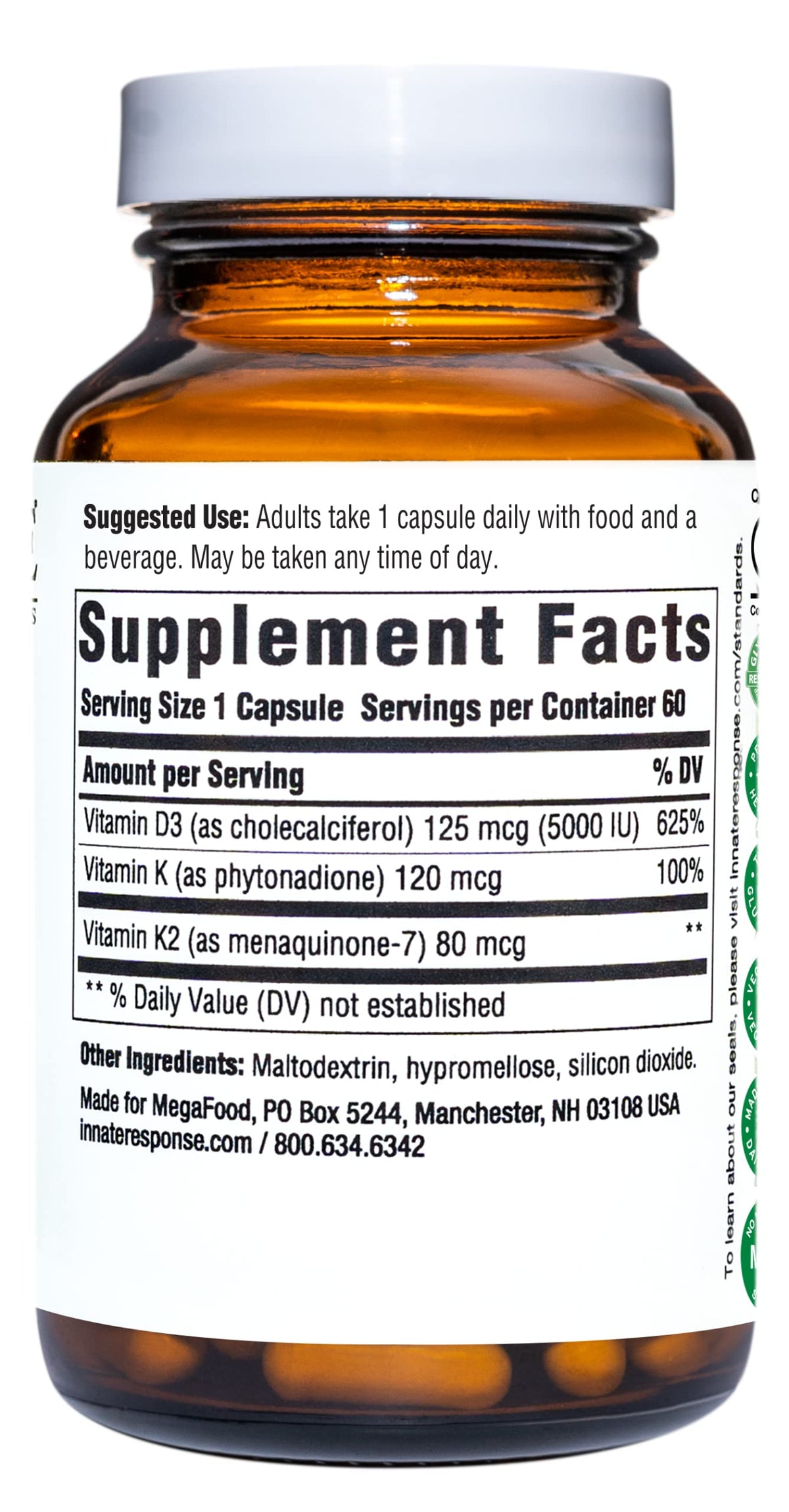 Boîte d'Innate Response Formulas D3 5000 UI avec capsules