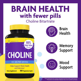 Boîte d'InnovixLabs Choline 550 mg avec étiquette visible