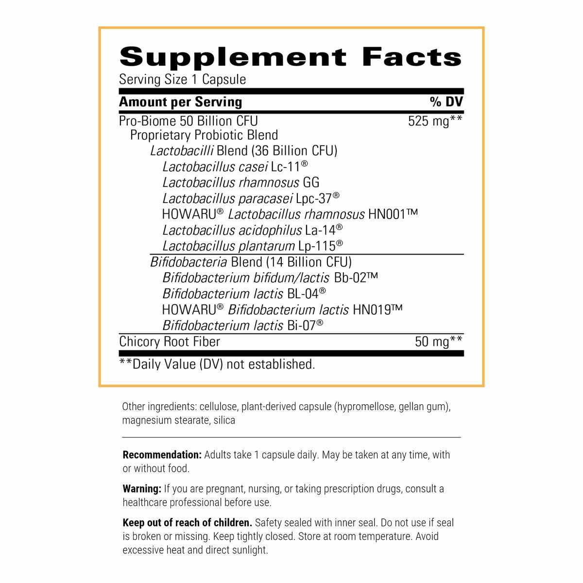 Boîte d'Integrative Therapeutics Pro-Biome avec capsules