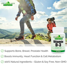 Boîte de 100 capsules de Vitamine D3 Great Lakes Nutrition