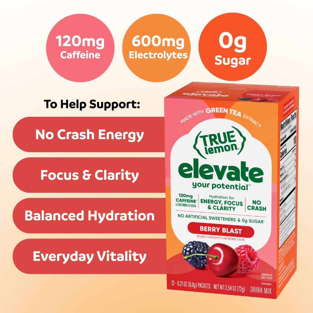 Boîte de 12 sachets True Lemon support Berry Blast