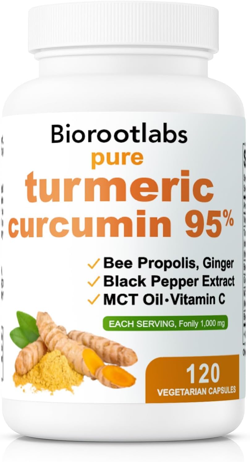 Boîte de 120 capsules Awjsde Curcuma 1000mg 6-en-1