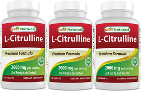 Boîte de 120 comprimés Best Naturals L-Citrulline 2000mg vue de face