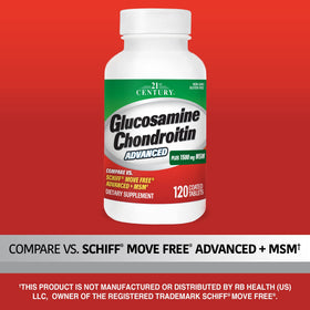 Boîte de 21st Century Glucosamine Chondroitin Advanced avec étiquette