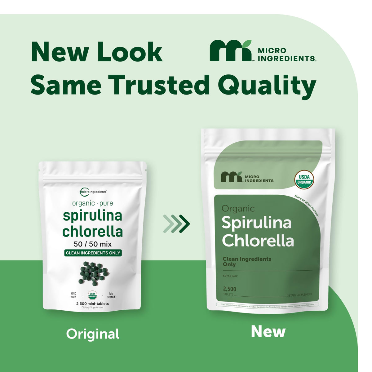 Boîte de 2500 mini-tablettes de Spiruline et Chlorella de Micro Ingredients