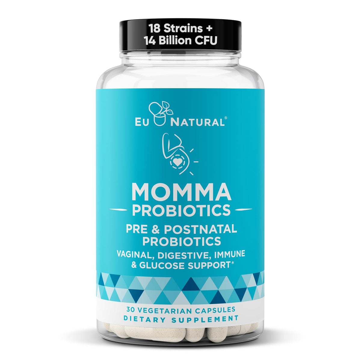 Boîte de 30 capsules végétaliennes Eu Natural Prénatals Probiotiques