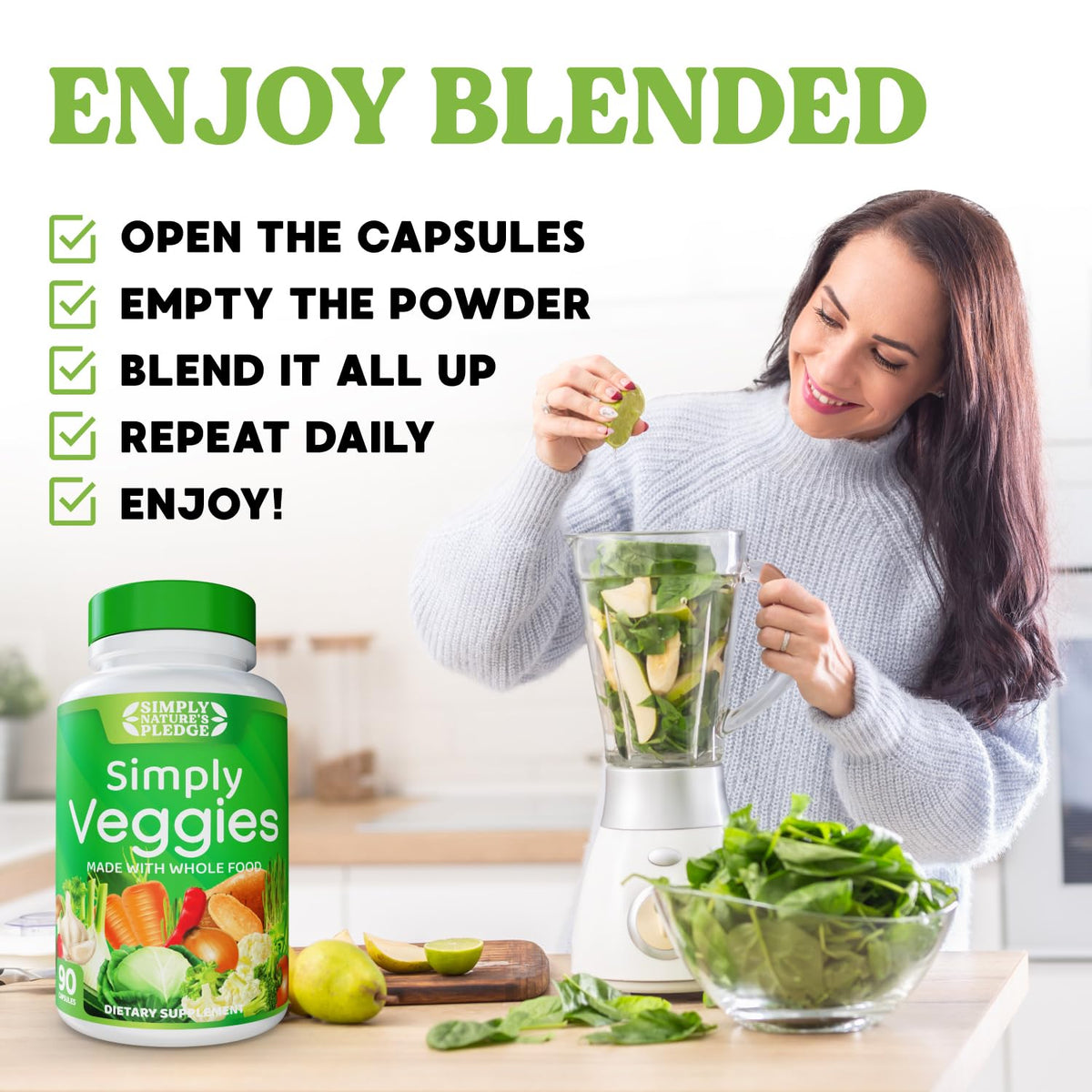 Boîte de 30 jours de Simply Nature's Pledge sur une table